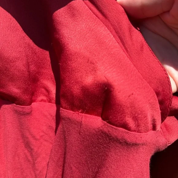 Eloquii Rust Red Mock Wrap Body Suit - Picture 6 of 9